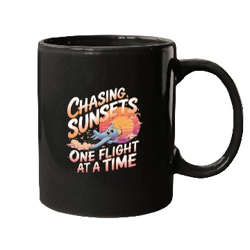 Discover Chasing Sunsets My First Plane Ride Mugs
