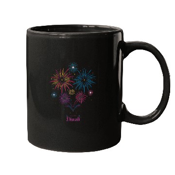 Discover Joyous Fireworks for Diwali Festival Mugs