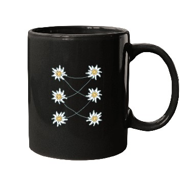 Discover White Alps Edelweiss Flower Mountain Hiking Flower Mugs