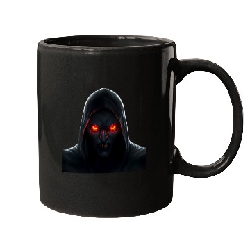 Discover Haunting Red-Eyed Ghost – Dark Horror Art Mugs