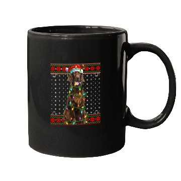 Discover Irish Setter Dog Ugly Christmas Lights Mugs