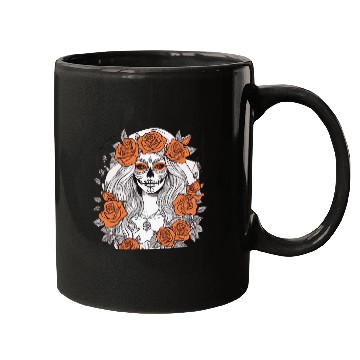 Discover Sugar Skull Rose Queen Mugs