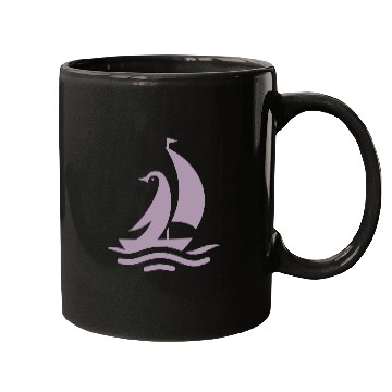 Discover Penguin sailboat sailing silhouette minimalist Mugs