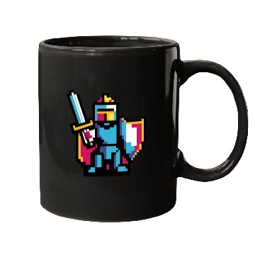 Discover knight pixel art Mugs