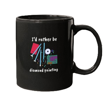 Discover I´d rather be Diamond Painting Mugs