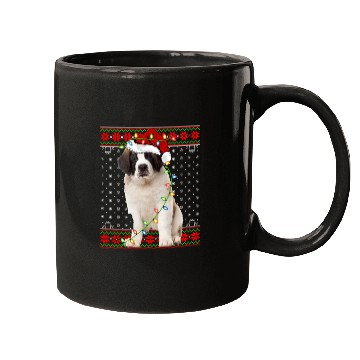 Discover Saint Bernard Dog Ugly Christmas Lights Mugs