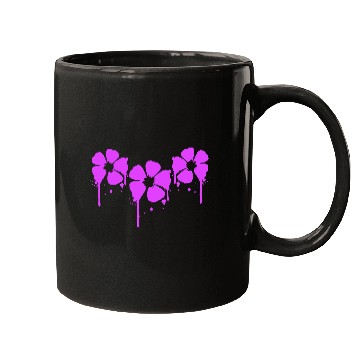 Discover Flowers Pink Graffiti Drop Spray Spring Summer Fun Mugs