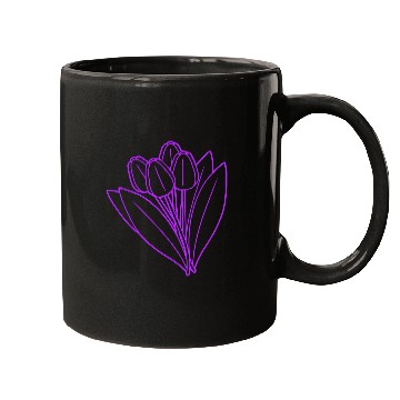 Discover Pink Purple Tulips Bouquet Spring Summer Flowers Mugs