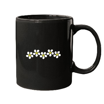 Discover White Daisies Flowers Spring Summer Faces Funny Mugs