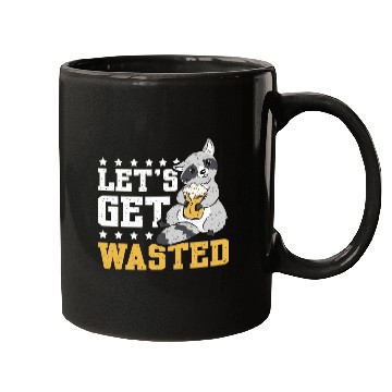 Discover Let's get wasted beer raccoon Mugs