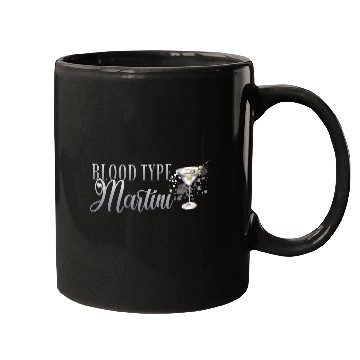 Discover Blood Type Martini Cocktail Bartender Mugs