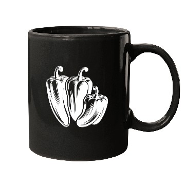 Discover Three Peppers Simple Vegetable Design Mugs