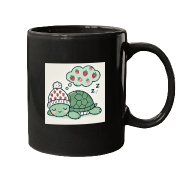 Discover Dreamy Turtle Snooze strawberries Mugs