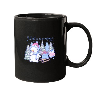 Discover winter snow man Mugs