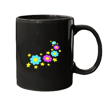 Discover Many Pretty Daisy Flowers Decorative Stars Design Mugs