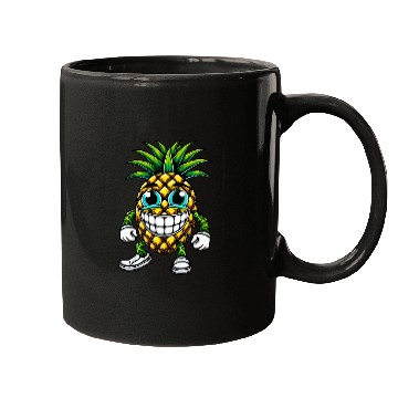 Discover Pineapple fruit fruity summer cool sweet cartoon Mugs