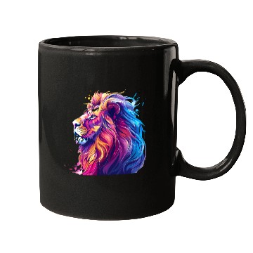 Discover Colorful Lion Head Mugs