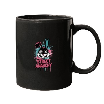 Discover Street Anarchy Graffiti Bunny – Edgy Street Art Mugs