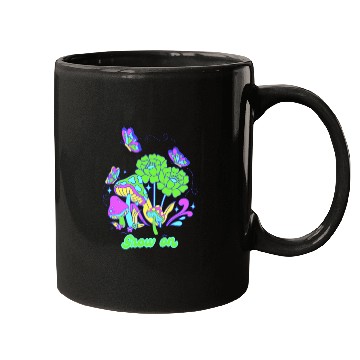 Discover Grow on Psychedelic Green Mugs