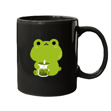 Discover Green Boba Frog Mugs