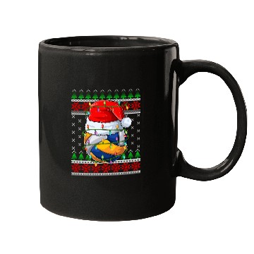 Discover Volleyball Ugly Christmas Santa Hat Mugs