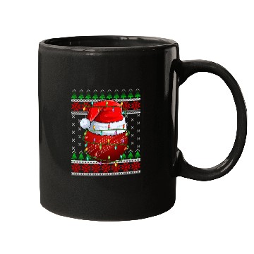 Discover Cricket Ball Ugly Christmas Santa Hat Mugs