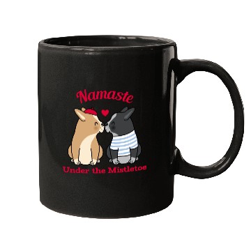 Discover Namaste Under the Mistletoe Christmas Yoga Mugs