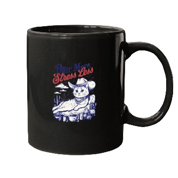 Discover Cat Cowboy Chill Vibes Mugs
