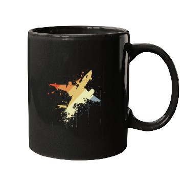 Discover 80s Plane Graphic Mugs