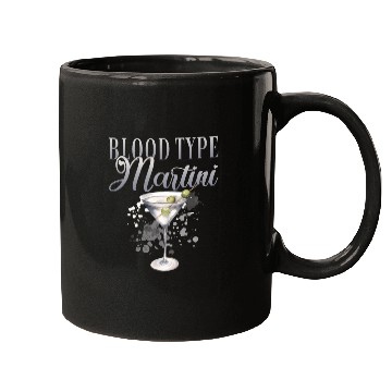 Discover Blood Type Martini Cocktail Bartender Mugs