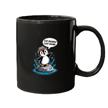 Discover Stay Grounded Float Around Mindfulness Penguin Mugs