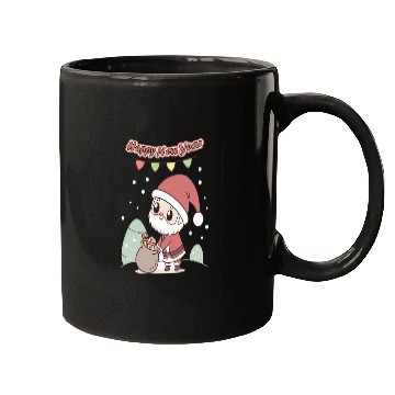 Discover Chibi Santa Happy New Year Celebration Mugs