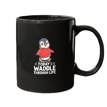 Discover Today I Waddle Through Life Penguin Fun Mugs