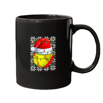 Discover Softball Christmas Lights Mugs