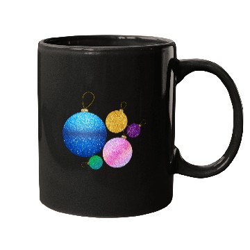 Discover Xmas multicolor glisser balls ornement Mugs