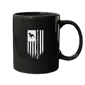 Discover Dog Dad Mugs, Pitbull Dad, American US Flag Gi