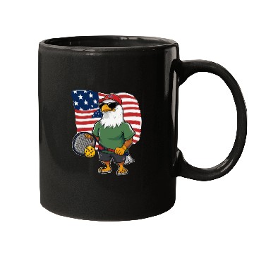 Discover US Flag Pickleball Eagle Mugs