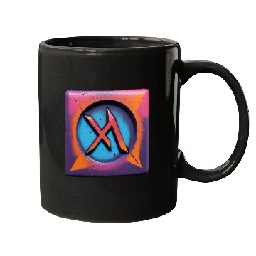 Discover Bold Neon Graffiti Symbol Mugs