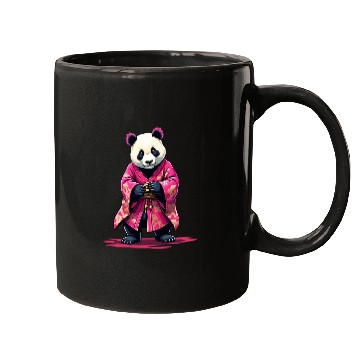 Discover Pink Panda Japanese Style Kimono Mugs