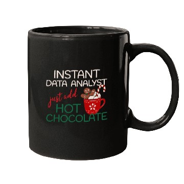 Discover Data Analyst xmas just add hot Chocolate Christmas Mugs