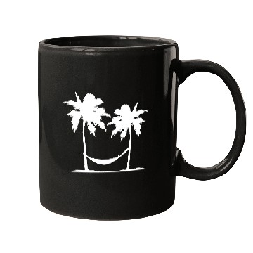 Discover Hammock Sleeping Under 2 Palm Trees Relaxing Cool Mugs