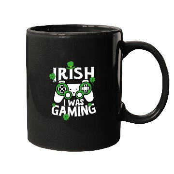 Discover Irish I was Gaming St Patricks day Shamrock Mugs