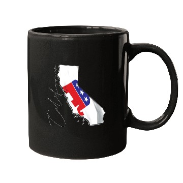 Discover Republican Flag in California State Map CA Mugs