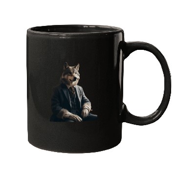 Discover Business Wolf Ready for Success Mugs