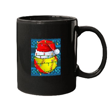 Discover Softball Christmas Lights Mugs