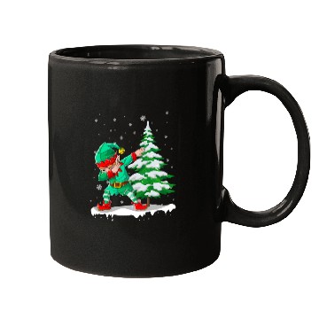 Discover Dabbing Elf Christmas Tree Lights Xmas Family Mugs