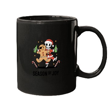 Discover Season of joy: Gingerbread Pirate & Skeleton santa Mugs