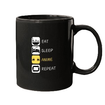 Discover Eat Sleep Anime Repeat Japanese Culture Mugs