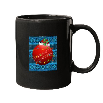 Discover Cricket Ball Christmas Lights Mugs