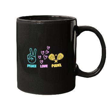Discover Padel Tennis peace love padel design Mugs